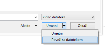 Prikazuje dijalog „Umetanje video zapisa“ u programu PowerPoint