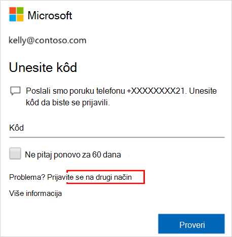 Promena metoda verifikacije prijavljivanja