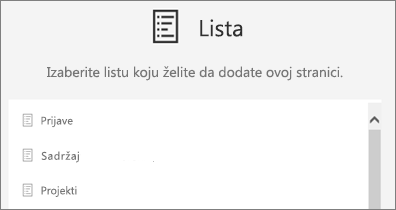 Izbor liste