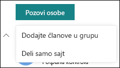 Pozivanje osoba na SharePoint sajt