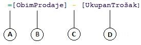 Formula izračunate kolone