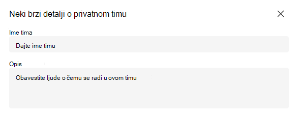 privatni tim