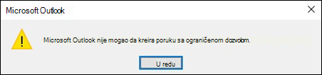 Greška šifrovane e-pošte u programu Outlook