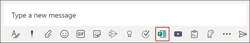 Forms icon in Microsoft Teams