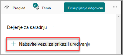 Nabavite vezu za prikaz