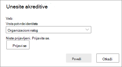 Odziv za SharePoint akreditive na Mac računaru