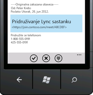 Pridruživanje Lync sastanku