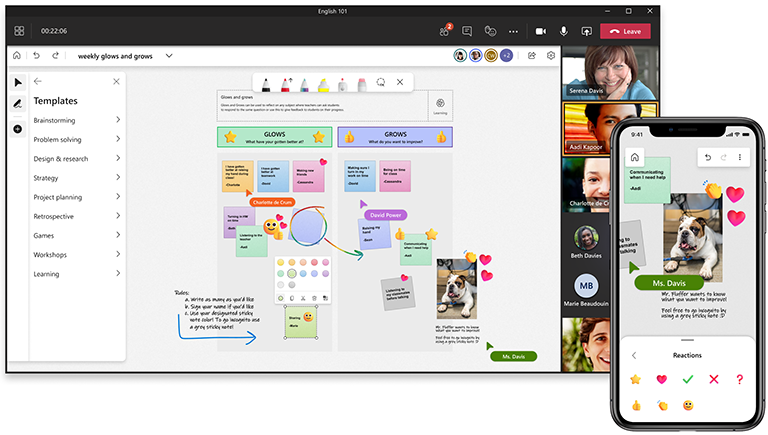 Whiteboard veb aplikacije i aplikacije za mobilne uređaje