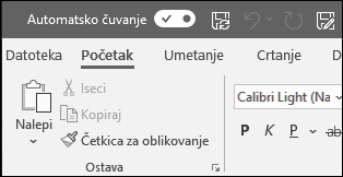 Prebacivanje za automatsko čuvanje u sistemu Office