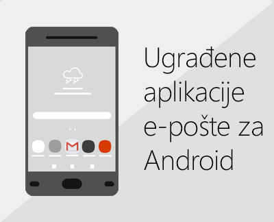 Kliknite da biste podesili jednu od ugrađenih Android aplikacija e-pošte