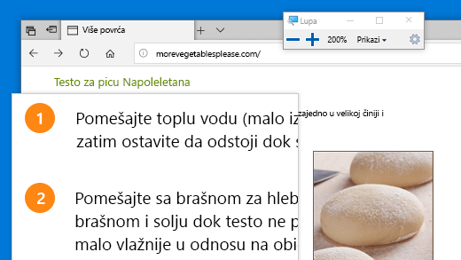 Brzo otvorite lup tako što Windows taster sa logotipom + znak plus (+).