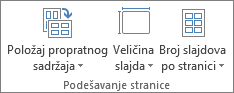 Grupa „Podešavanje stranice“