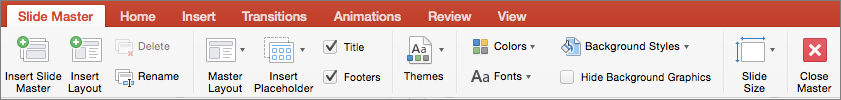 PowerPoint for Mac Slide Master