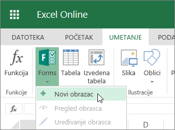 Obrasci > Novi obrazac