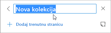 Snimak ekrana naslova kolekcije koji se uređuje