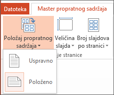 Meni „Položaj propratnog sadržaja“