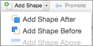 add a shape before or after