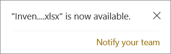 Iskačući prozor obaveštenja u sistemu SharePoint da biste tim obavestili o novoj datoteci