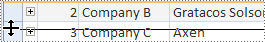 Resizing a row on a datasheet