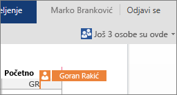 Word Online vam prikazuje na kojim delovima dokumenta rade drugi autori