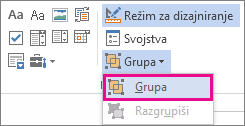 kontrole grupe režima projektanta