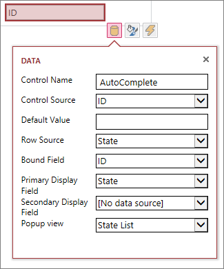 All available properties in property box