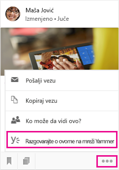 Kliknite da biste otvorili Yammer