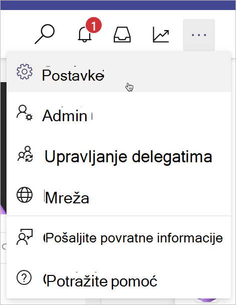 Pristup postavkama kampanje u gornjem desnom uglu stranice kampanje.