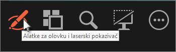 Korišćenje alatke za olovku i laserski pokazivač da biste pokazivali ili pisali na slajdovima