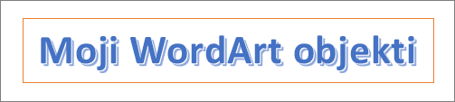 Primer WordArt objekata