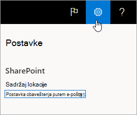 Postavke obaveštenja putem e-pošte