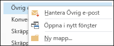 Hantera Övrig e-post