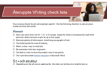 Checklista för meritförteckning