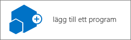 Ikonen Lägg till en app i dialogrutan Webbplatsinnehåll.