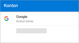 Outlook för Android kan automatiskt hitta ditt Gmail-konto.