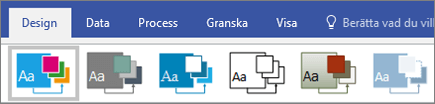 Menyfliksområde med Visio-tema