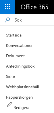 SharePoint vänster nav