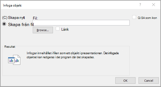 Klicka på Skapa från fil
