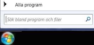 Skärmbild med programsökning