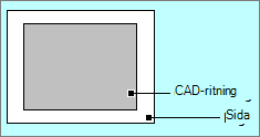 AutoCAD-ritning innanför sidkantlinjerna