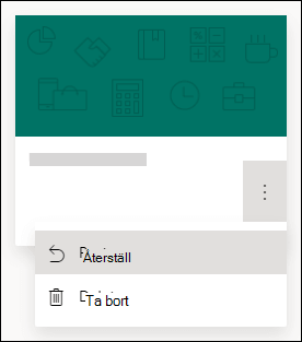 Återställa ett formulär eller ta bort ett formuläralternativ för ett formulär i Microsoft Forms