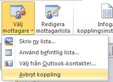 Avbryt koppling