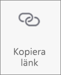 Knappen Kopiera länk i OneDrive för Android