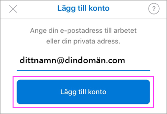 Ange din e-postadress