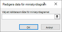 Ange ett källdataområde i dialogrutan Redigera miniatyrdiagramdata.