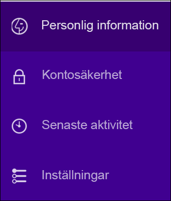 Ändra säkerhetsinställningarna för ditt Yahoo-konto