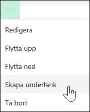 Göra en länk till underlänk i den vänstra menyn