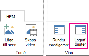 Knapp för fönstret Lager på fliken Startsidan för Power Map