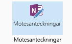 Skärmdump av ikonen Mötesanteckningar i menyfliksområdet för mötesförfrågan