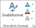 Gruppen WordArt-format med endast ikoner